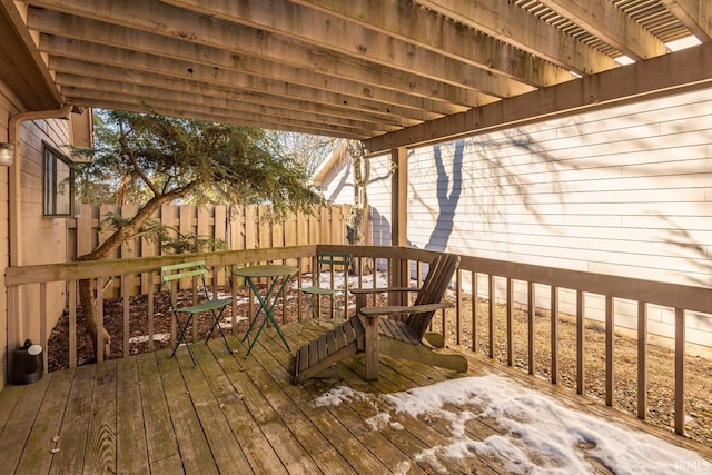 deck with a pergola