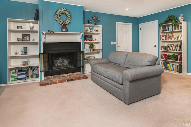 view of carpeted living room