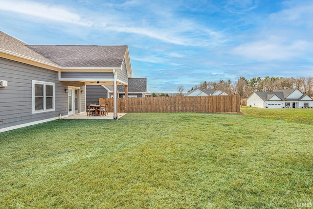 view of yard with a patio