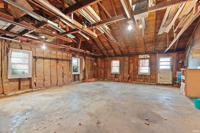 miscellaneous room with concrete floors