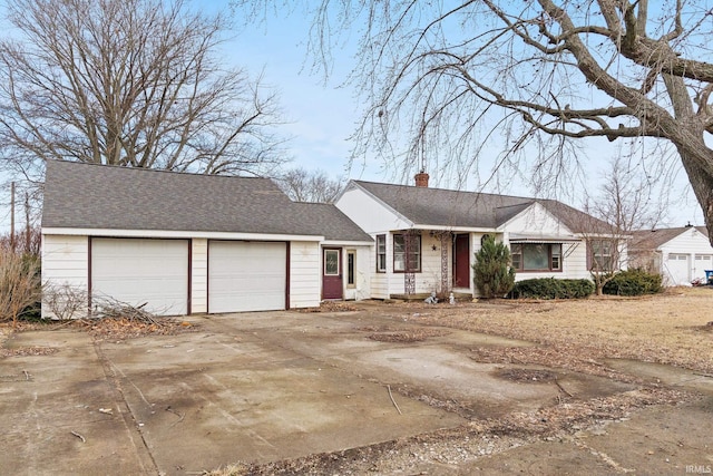 ranch-style house with a garage