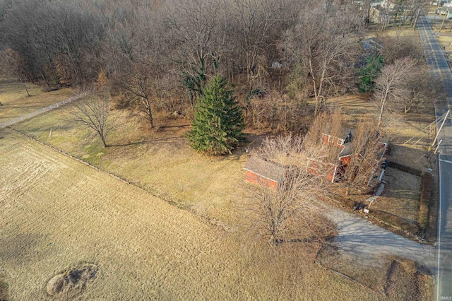 aerial view featuring a rural view