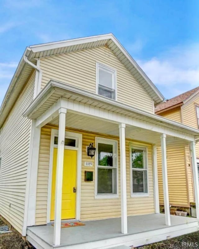 exterior space featuring a porch