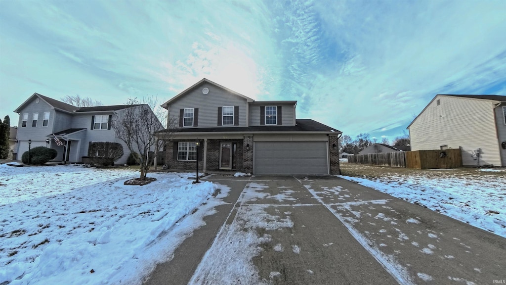 view of front of home featuring a garage