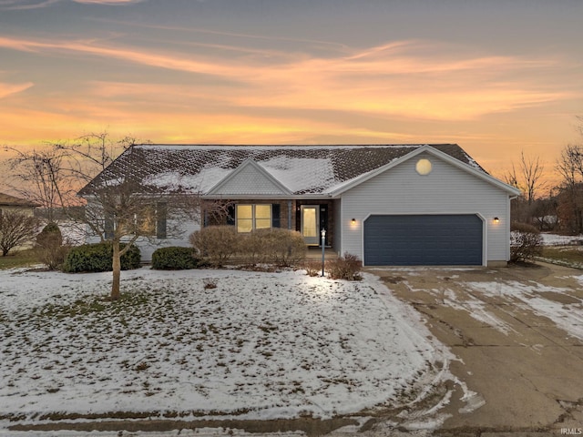 ranch-style house with a garage