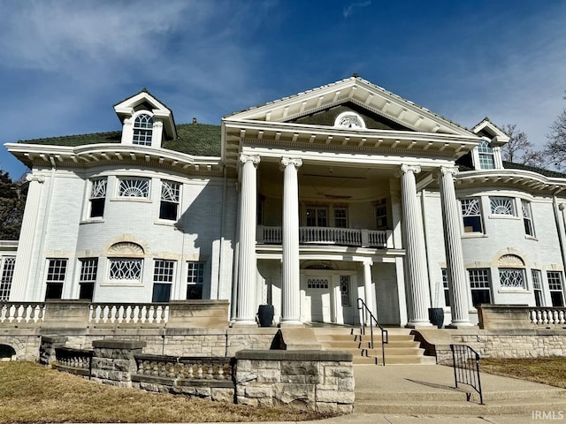 view of greek revival house