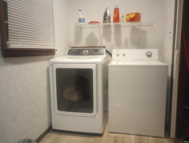 laundry room featuring washer and dryer