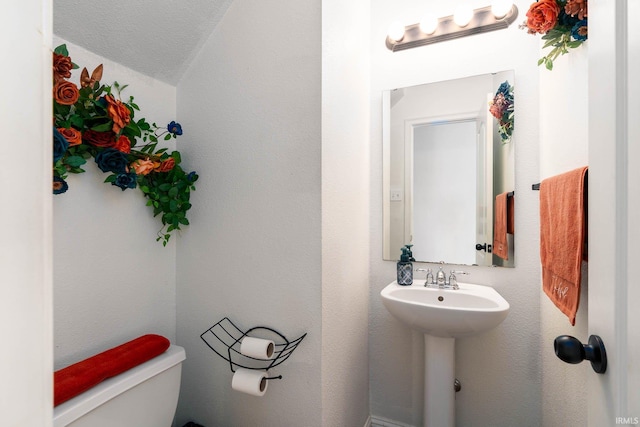 bathroom with sink and toilet