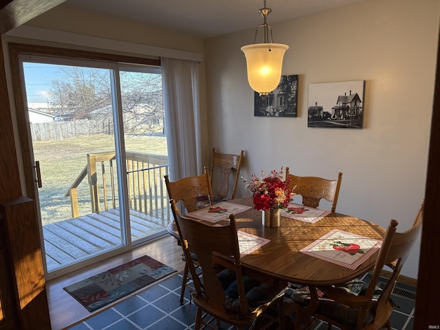 view of dining room