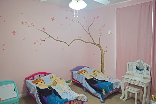 bedroom featuring carpet flooring