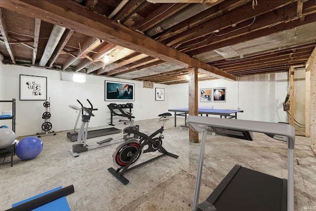 view of workout room