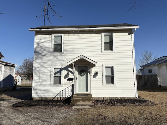 view of front of home