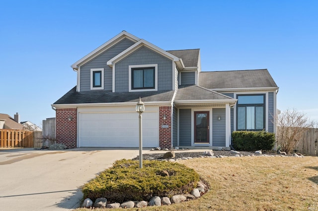 view of front of house featuring a garage