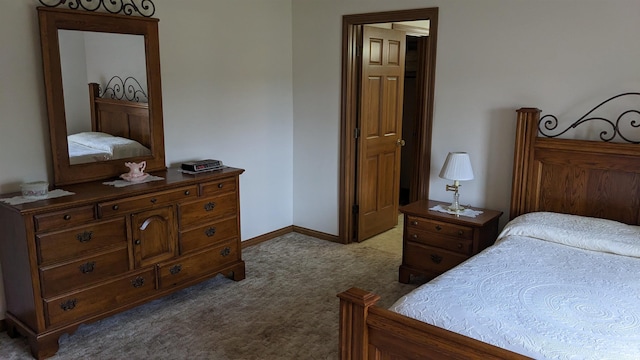 bedroom with carpet floors