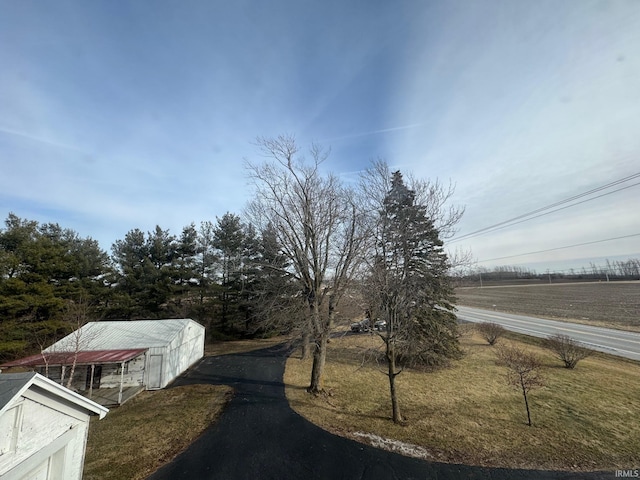 view of street featuring a rural view