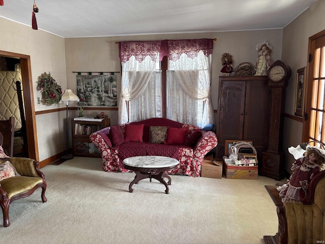 view of carpeted living room