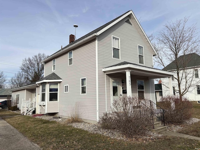 front facade featuring a porch