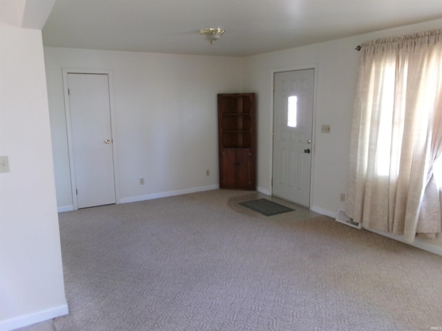 view of carpeted entryway