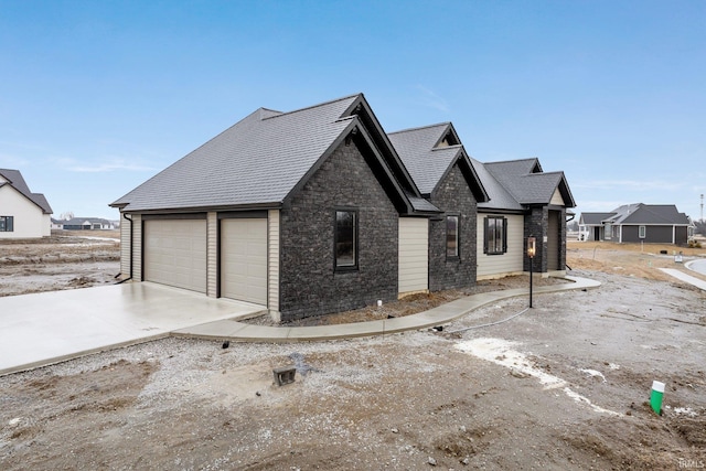 exterior space featuring a garage