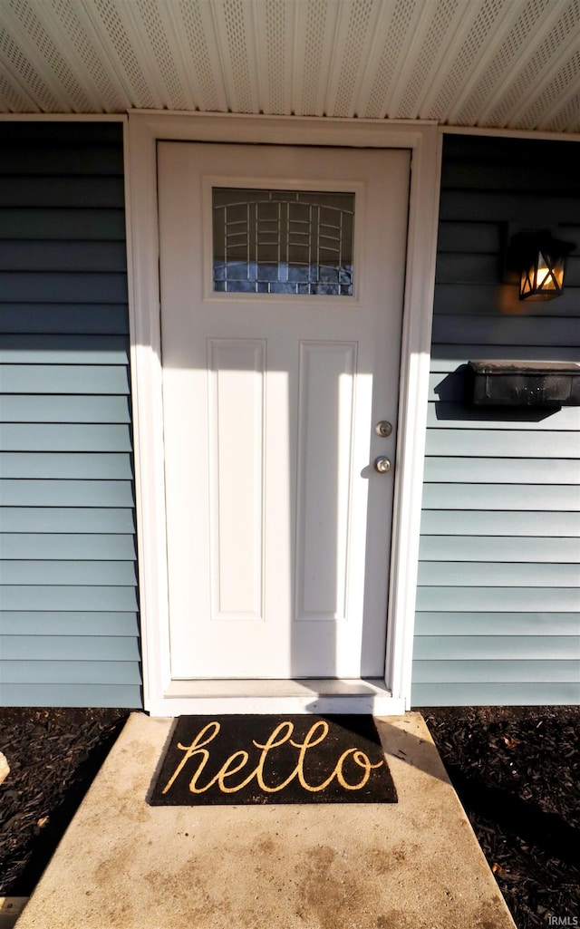 view of doorway to property