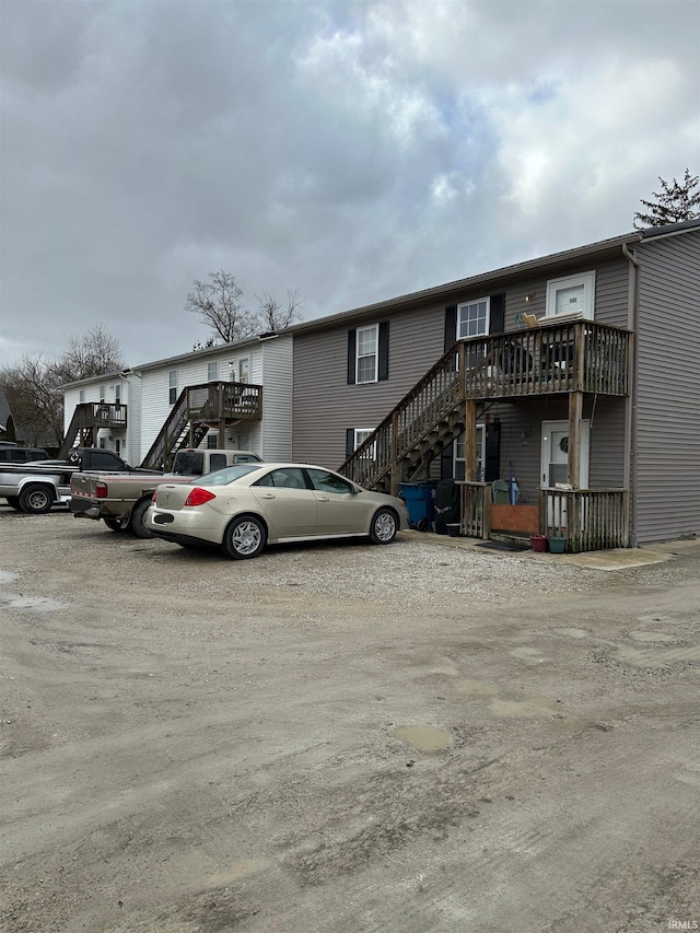 view of front of house featuring a deck