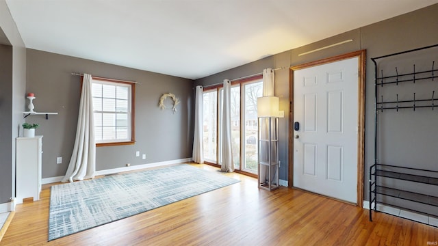 entrance foyer featuring light hardwood / wood-style flooring