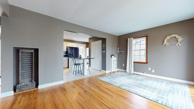 interior space featuring light wood-type flooring