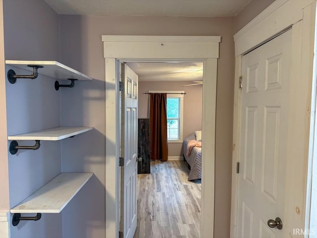 interior space with light wood-type flooring