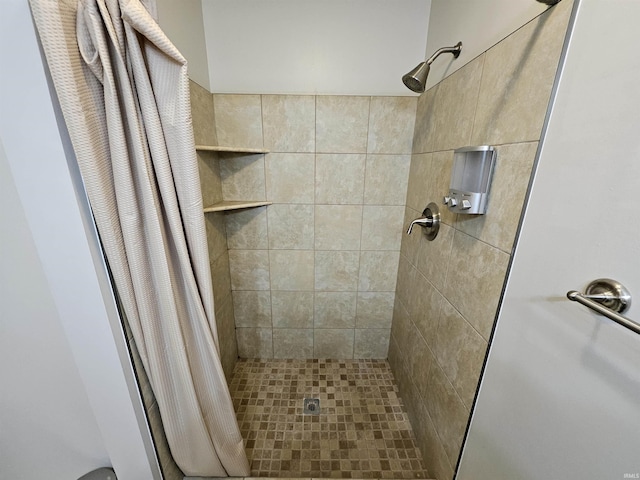 bathroom featuring walk in shower