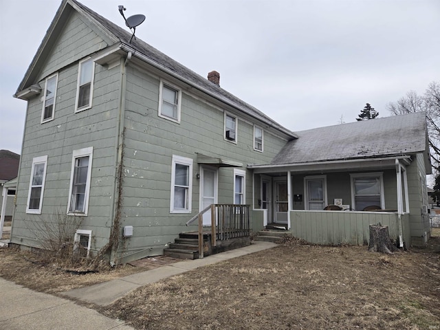 view of front facade with covered porch