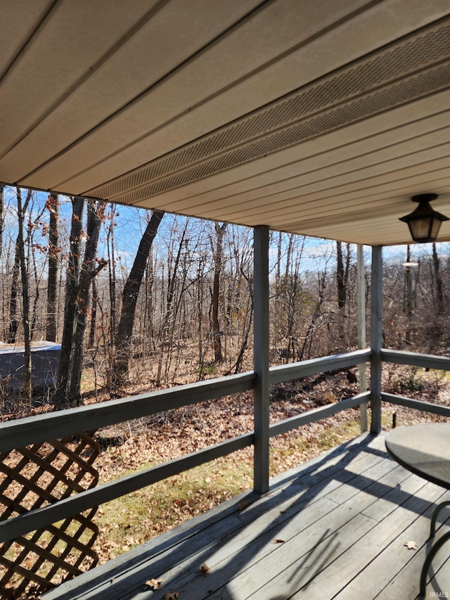 view of wooden deck