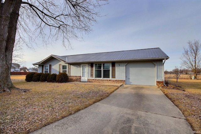 ranch-style home with a garage