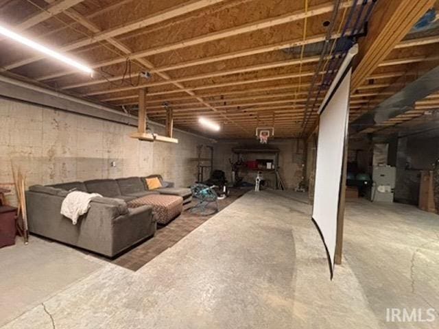 view of basement