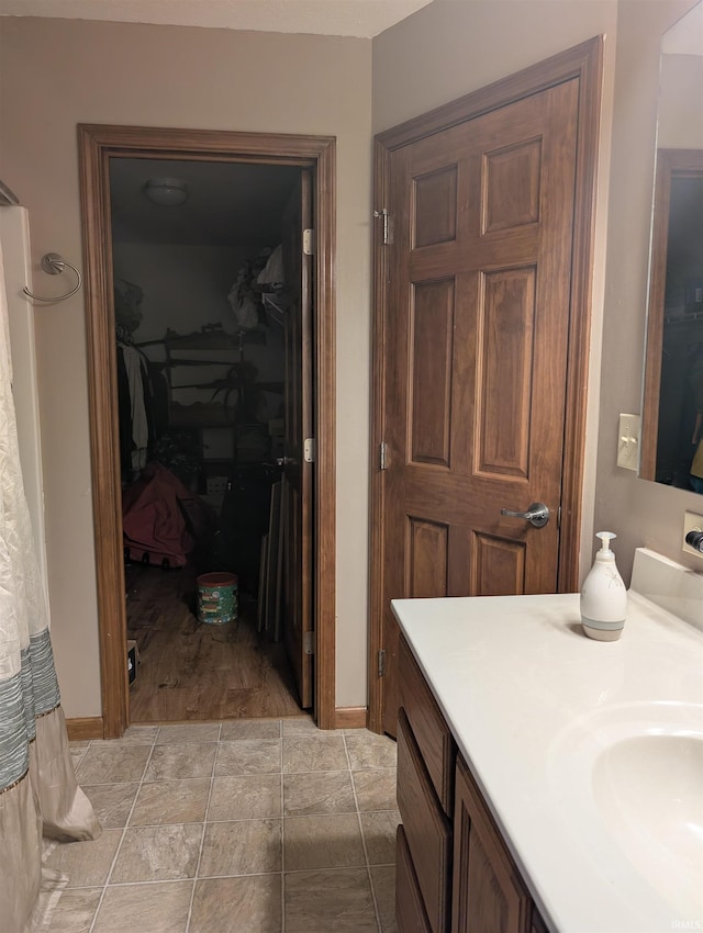 bathroom featuring vanity
