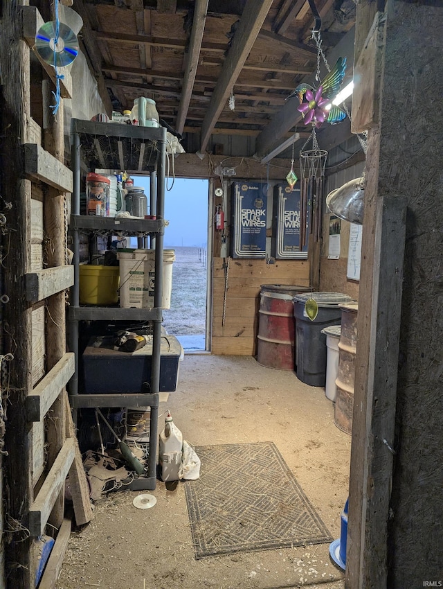view of basement