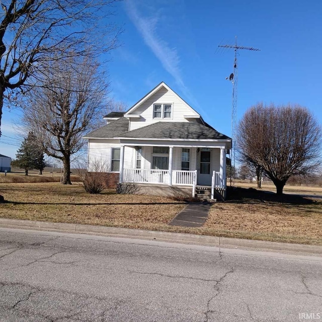 view of front of property with covered porch