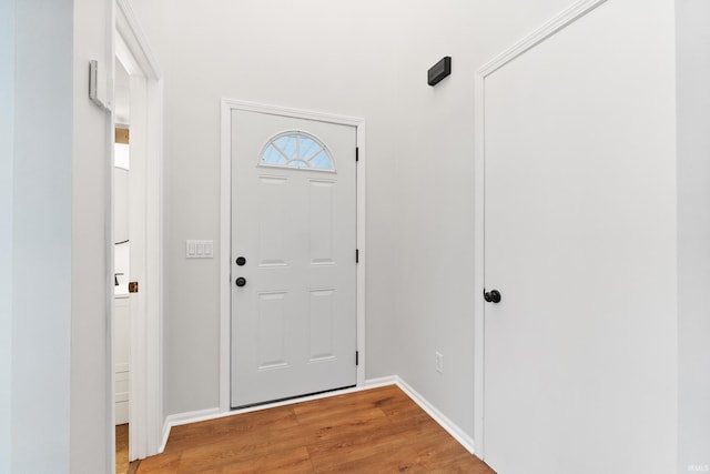 entrance foyer featuring light hardwood / wood-style flooring