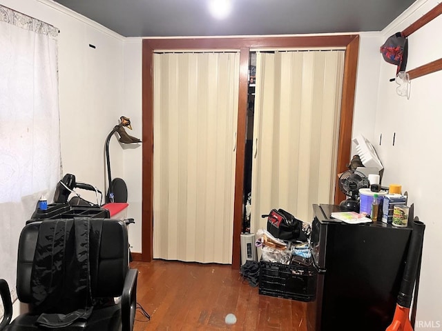 interior space featuring dark hardwood / wood-style floors
