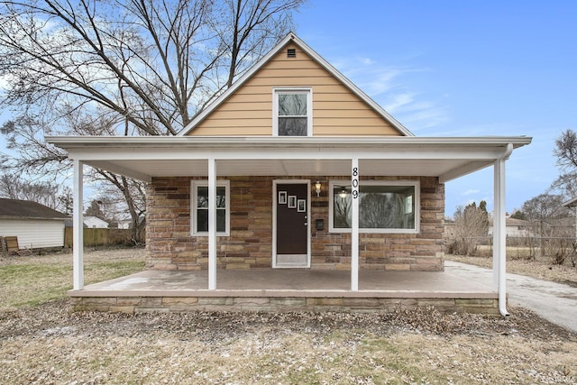 bungalow with covered porch