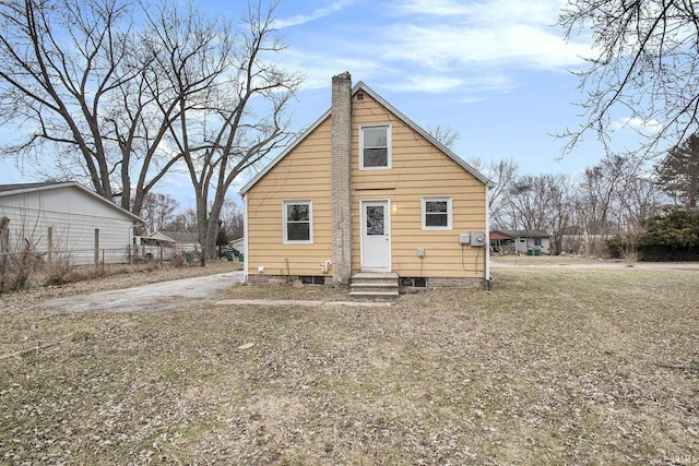 view of rear view of property