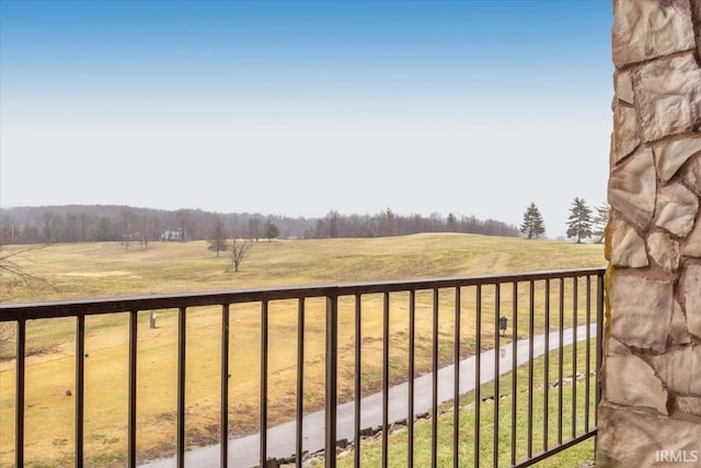 balcony with a rural view