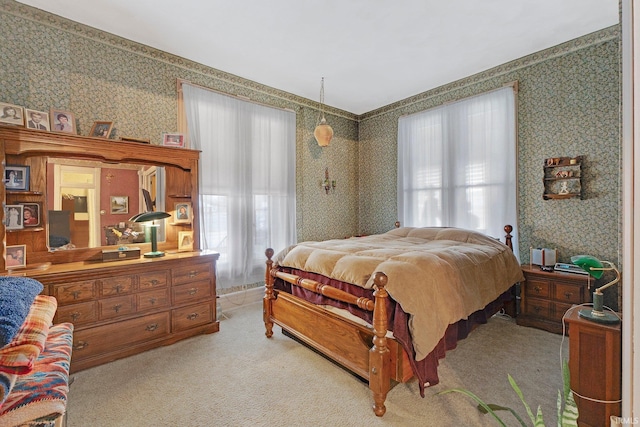 view of carpeted bedroom