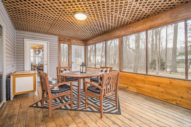 view of sunroom