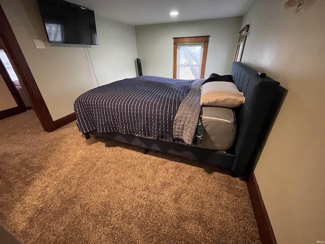 view of carpeted bedroom