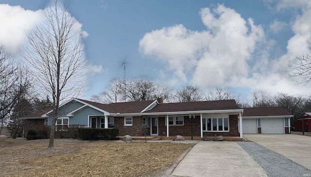 ranch-style house with a garage