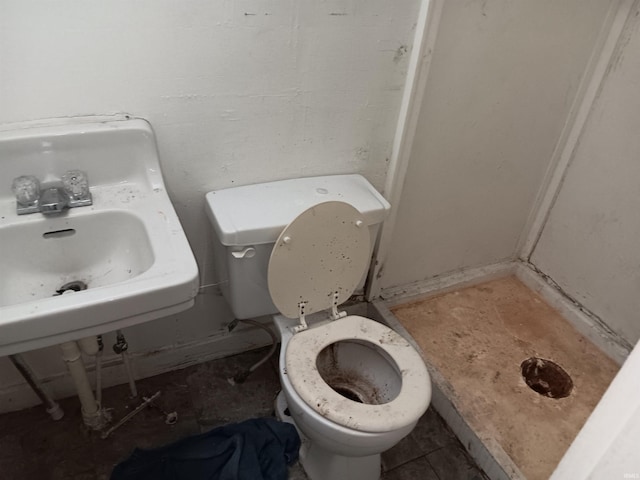 bathroom featuring sink and toilet