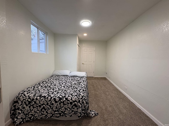 bedroom with carpet