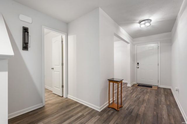 foyer featuring dark hardwood / wood-style flooring