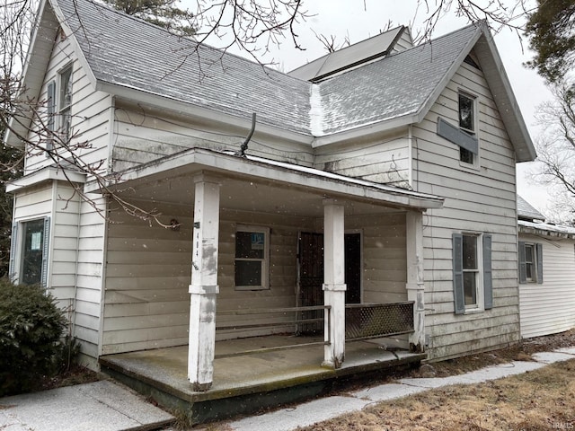 exterior space with covered porch