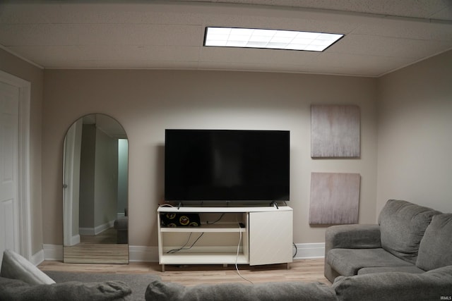 living room featuring hardwood / wood-style flooring